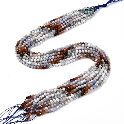Natural & Synthetic Mixed Gemstone Beads Strands G-D080-A01-01-27-1