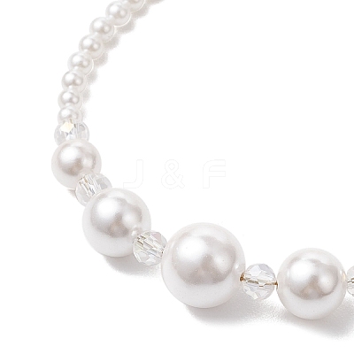 Round Natural Cultured Freshwater Pearl & Glass Beaded Bracelets & Necklaces & Dangle Earrings Sets SJEW-JS01366-1