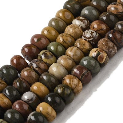 Natural Picasso Jasper Beads Strands G-Q161-B01-01-1