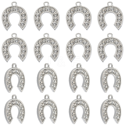 40Pcs Alloy Rhinestone Pendants ALRI-SC0001-58P-1
