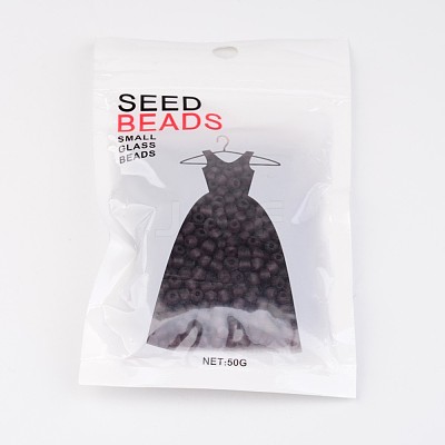 6/0 Frosted Round Glass Seed Beads X-SEED-A008-4mm-M16-1