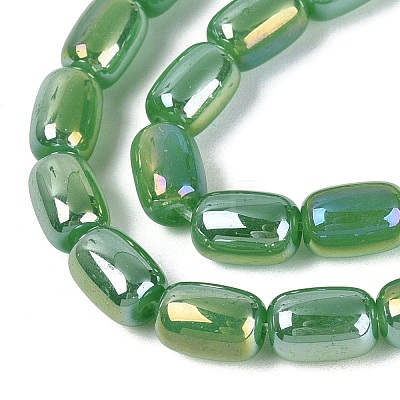 Electroplate Imitation Jade Glass Beads Strands EGLA-Q132-03B-B03-1