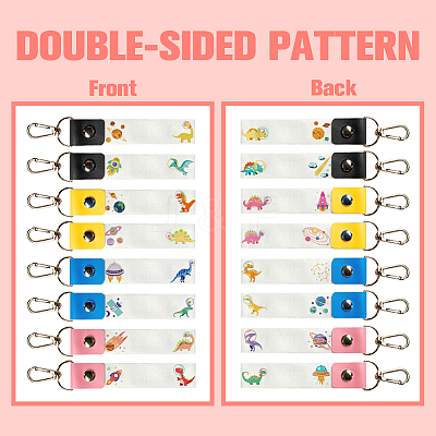 PU Leather & Cotton Name Marker Keychain AJEW-WH0514-021-1