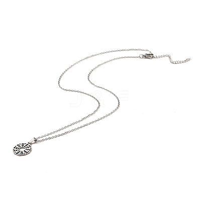 Non-Tarnish Stainless Steel Pendants Necklaces NJEW-K267-01E-P-1