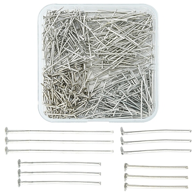 400Pcs 4 Styles Iron Flat Head Pins IFIN-FS0001-19-1