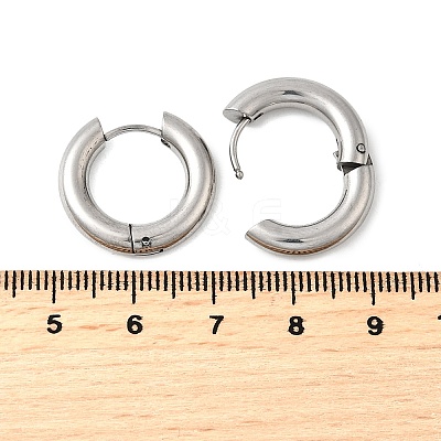 Tarnish Resistant 202 Stainless Steel Huggie Hoop Earrings EJEW-O087-08O-P-1