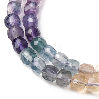 Gradient Color Natural Colorful Fluorite Beads Strands G-NH0001-H01-01-1