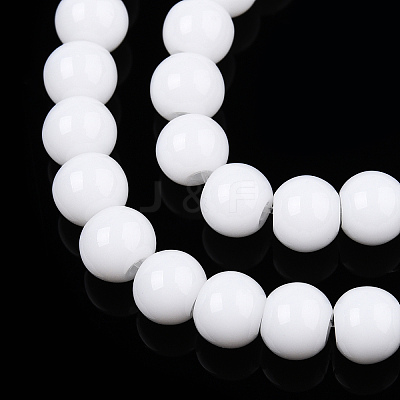Opaque Solid Color Glass Beads Strands LS-GLAA-T032-P4mm-02-1