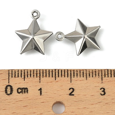 304 Stainless Steel Charms. Star Charm X-STAS-A190-05P-1
