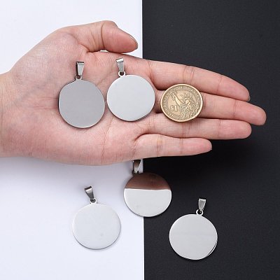 Tarnish Resistant 304 Stainless Steel Pendants STAS-I140-17S-1
