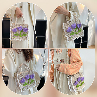 DIY Knitting Rectangle Bags Set DIY-WH0656-04-1