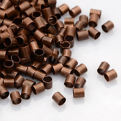 Brass Crimp Beads X-KK-L017-R-NF-1