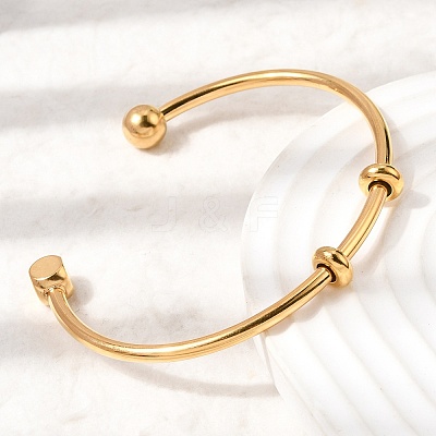 304 Stainless Steel Cuff Bangles BJEW-P394-01G-1