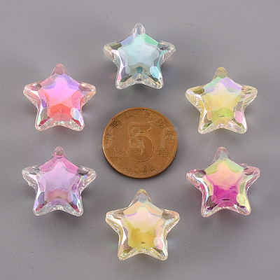 Transparent Acrylic Beads TACR-S152-18D-1