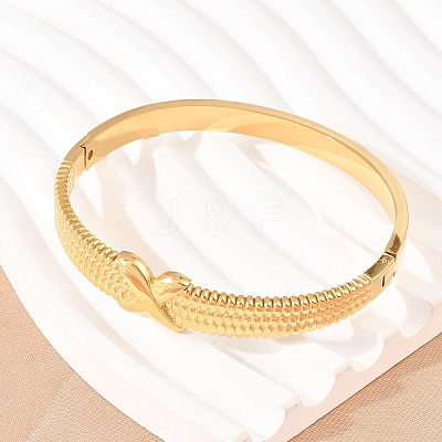 304 Stainless Steel Hinged Bangles for Women BJEW-Z155-01G-1