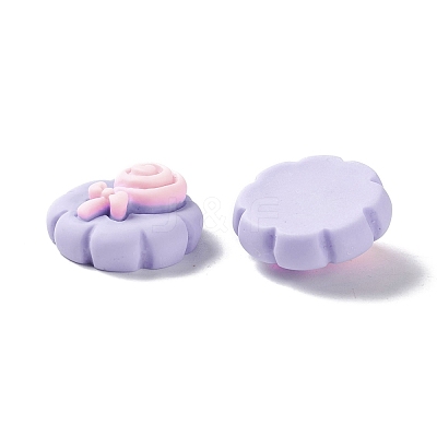 Spray Painted Resin Cabochons RESI-G031-20-1