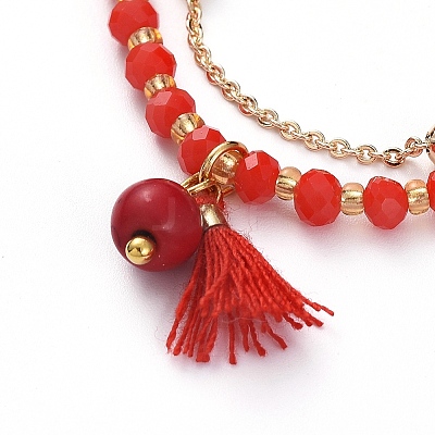 Multi-Strand Bracelets BJEW-JB04936-01-1