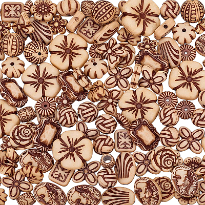 160Pcs 16 Styles Opaque Acrylic Beads SACR-SC0001-63-1