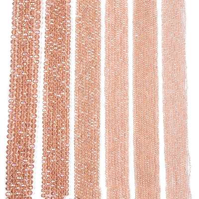 Electroplate Glass Beads Strands EGLA-A044-T6mm-B21-1