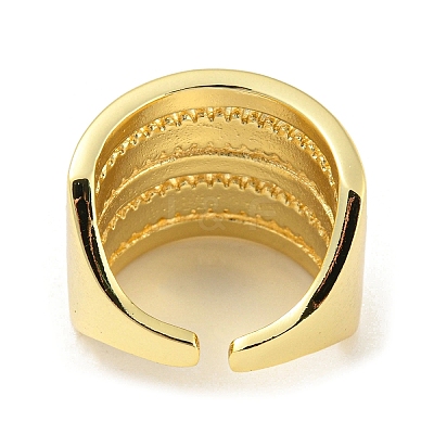 Brass Open Cuff Ring RJEW-C033-05G-1