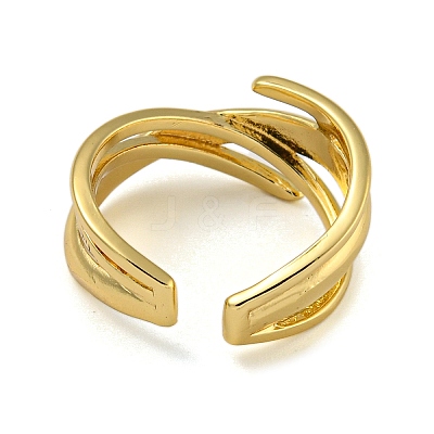 Brass Open Cuff Rings RJEW-Z050-01G-1