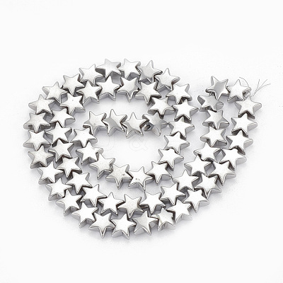 Electroplate Non-magnetic Synthetic Hematite Beads Strands G-N0321-08J-1