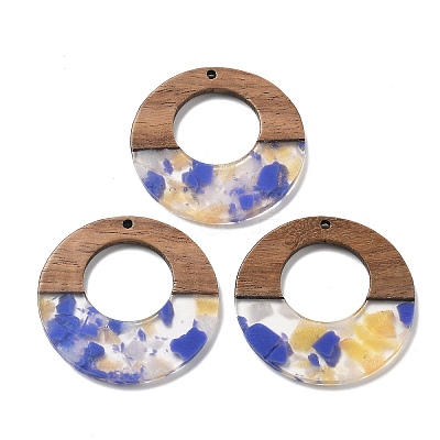 Resin and Walnut Pendants FIND-R051-13D-1