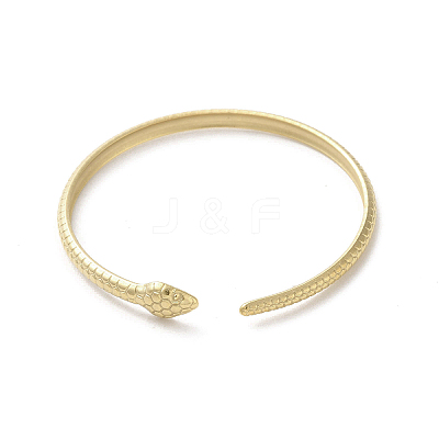 304 Stainless Steel Snake Cuff Bangles LS-BJEW-A003-02G-1