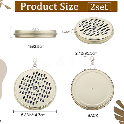 Tinplate Mosquito Coil Holder AJEW-WH0042-69LG-1