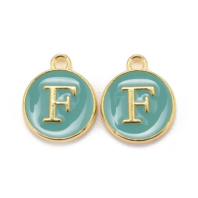 Golden Plated Alloy Enamel Charms X-ENAM-S118-05F-1