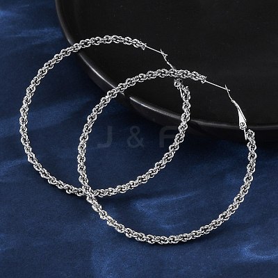 304 Stainless Steel Hoop Earrings EJEW-S250-02A-P-1