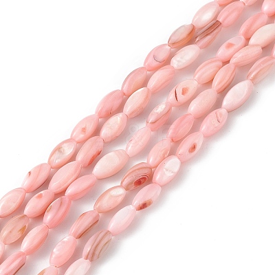 Natural Freshwater Shell Dyed Beads Strands SHEL-M018-13-07-1