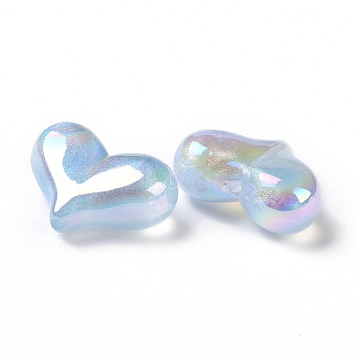 UV Plating Rainbow Iridescent Acrylic Beads LS-OACR-C010-01B-1