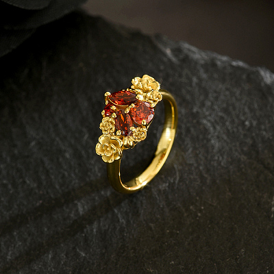 Brass Pave Cubic Zirconia Finger Rings for Women VD2246-3-1