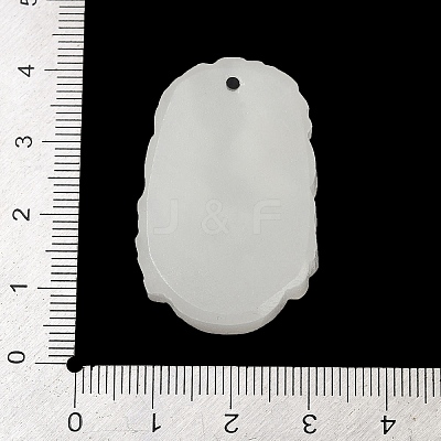 Natural White Jade Carved Pendants G-S384-01J-1