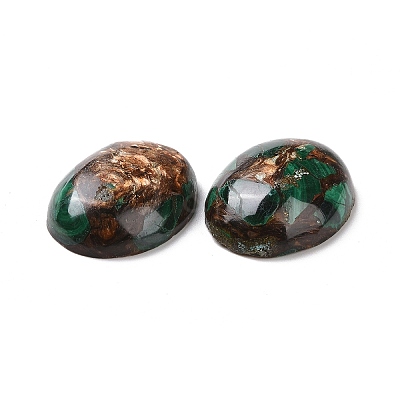 Natural Malachite Cabochons G-E464-42V-1