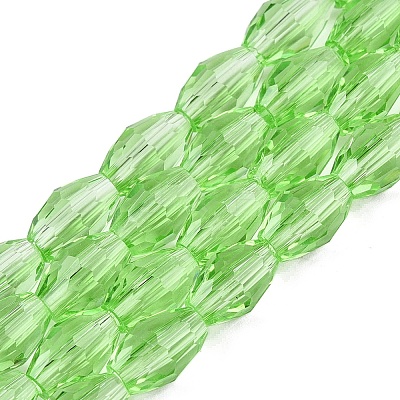 Transparent Glass Beads Strands EGLA-A037-T6x8mm-D02-1
