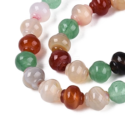 Dyed & Heated Natural Agate Beads Strands G-N359-10A-01-1