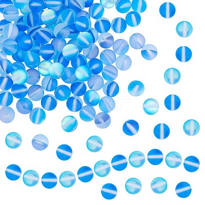 Synthetic Moonstone Beads Strands G-FH0001-14-1