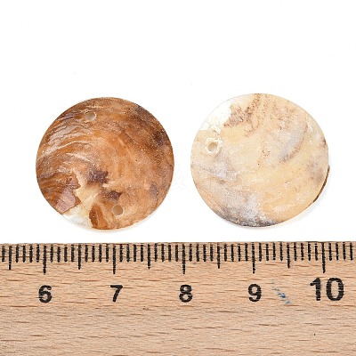 Natural Akoya Shell Disc Links Connector Charms SHEL-B005-04-1