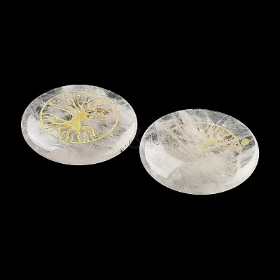 Natural Quartz Crystal Carved Pendants G-H007-06C-1