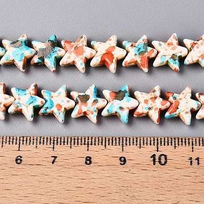 Spray Painted Synthetic Turquoise Beads Strands LS-UNKW-T001-11I-1