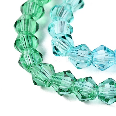Gradient Color Baking Paint Glass Bead Strands DGLA-A039-T2mm-A018-1