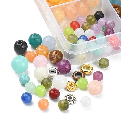 DIY Imitation Gemstone Stretch Bracelet Making Kit DIY-FS0003-03-1