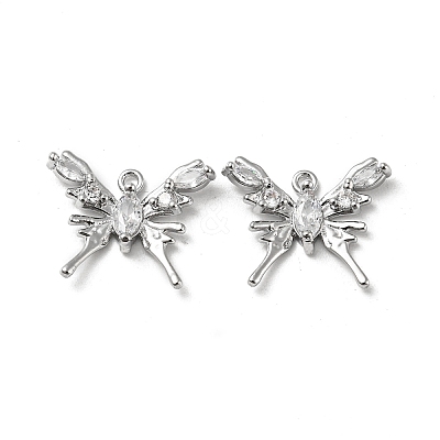 Brass Micro Pave Cubic Zirconia Pendants KK-H460-52P-1