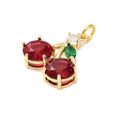 Brass Micro Pave Cubic Zirconia Pendants KK-L229-02G-02-1