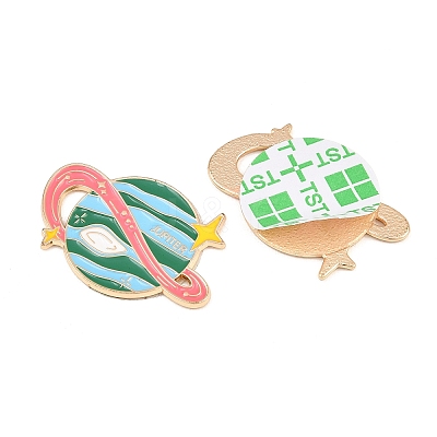 Space Planet Alloy Enamel Cabochons AL-CBA1A6F-07KCG-D-1