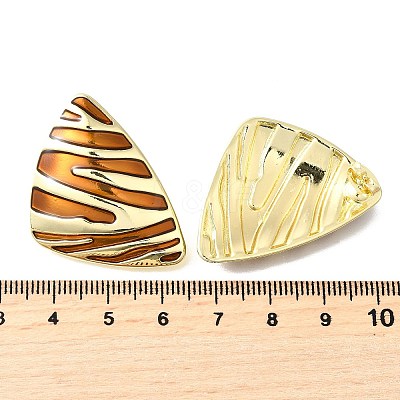 Alloy Enamel Stud Earrings EJEW-V010-01G-02-1