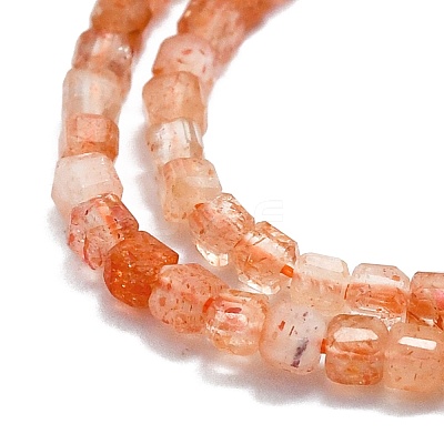 Natural Sunstone Beads Strands G-P457-B01-17-1