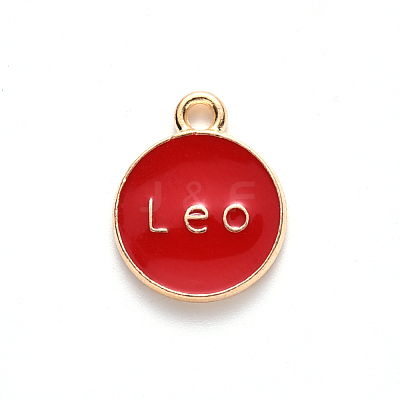 Alloy Enamel Pendants ENAM-S124-01A-07G-1